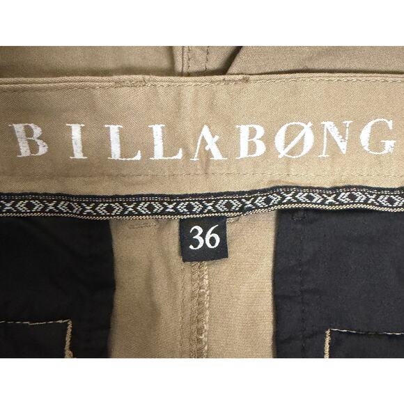Billabong Mens Khaki Slim Pants Size 36 x 32 Stretch Flat Front Casual Work New - Picture 7 of 10